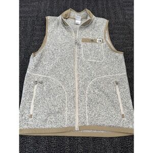 The North Face Men's Sandstone Heather Beige Gordon Lyons Fleece Zip Vest Men M